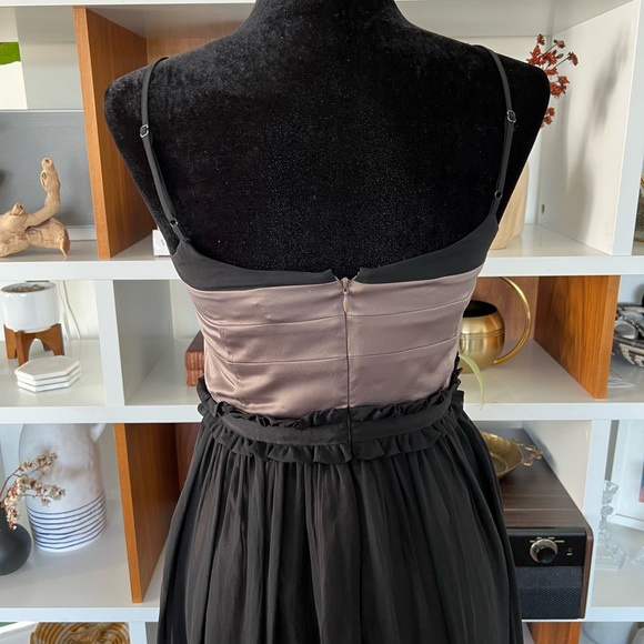 BCBG taupe and black dress in size 6 - Picture 6 of 9